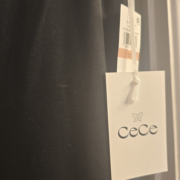 CeCe Women's Short-Sleeve Fit & Flare Bow-Trim Dress Size 12 - Picture 5 of 8